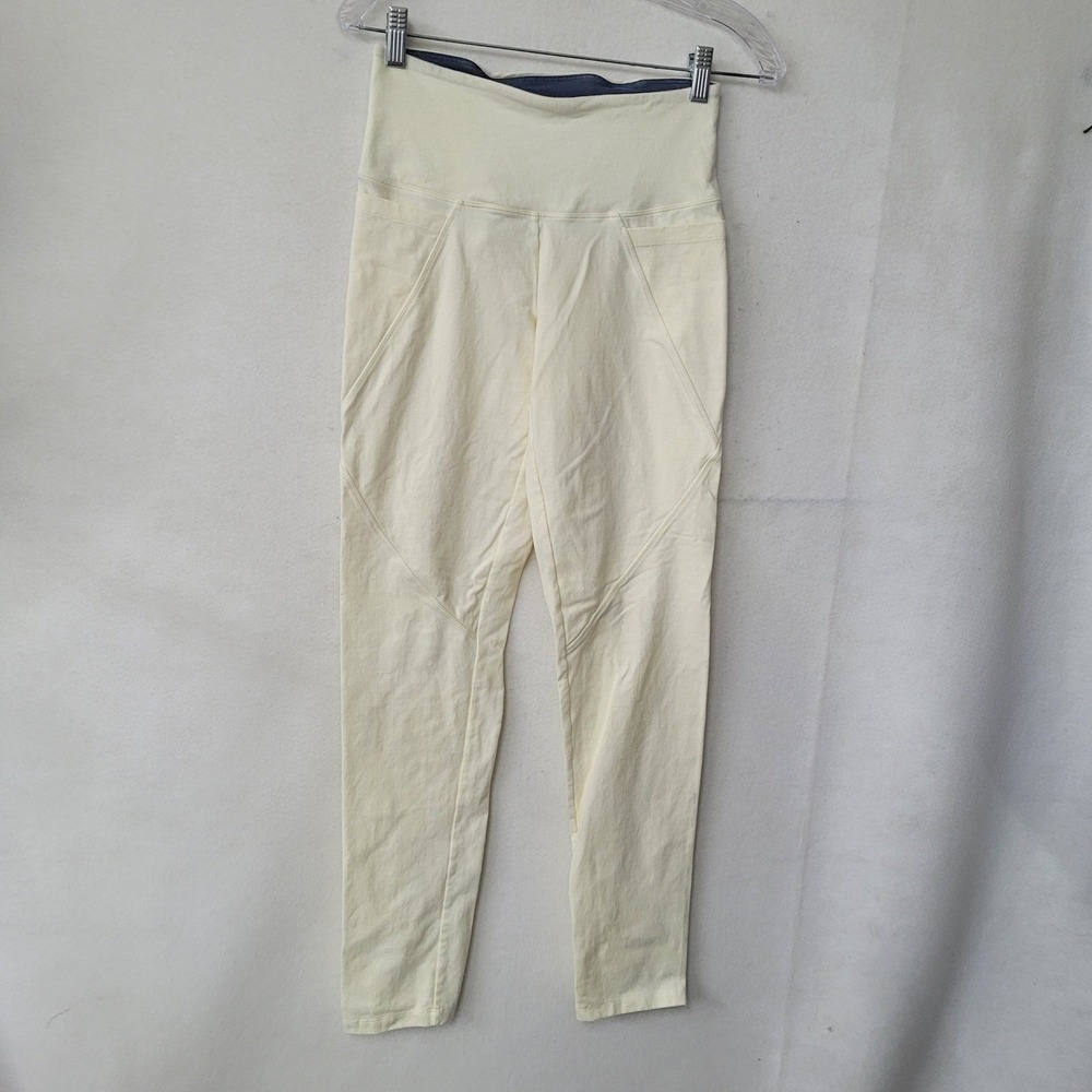 Women With Control Cream Pocket Leggings High Waist Comfort Stretch Casual Pants
